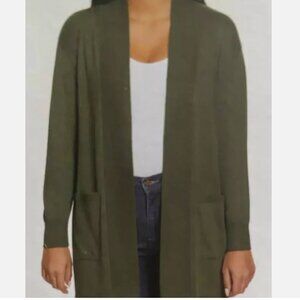 Gloria Vanderbilt Women's Open Front Relaxed Cardigan Green Size M